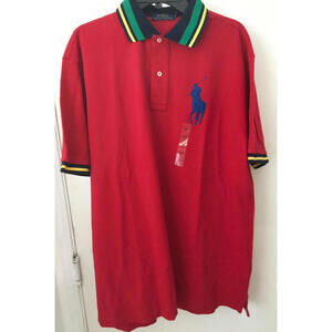 Polo Ralph Lauren Big & Tall  Red Big Pony Mesh Polo Shirt LT NWT